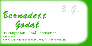 bernadett godal business card